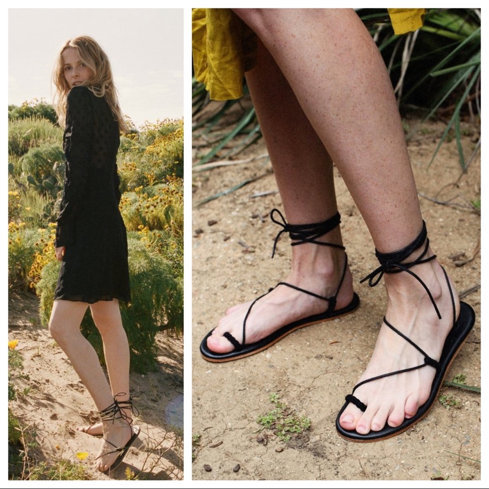 Doen Assymetrical Gladiator Sandal Sz 5 NWOB